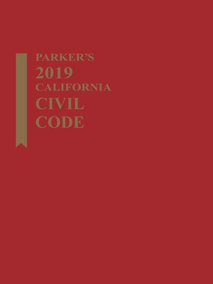 cover image of Parker's California Civil Code